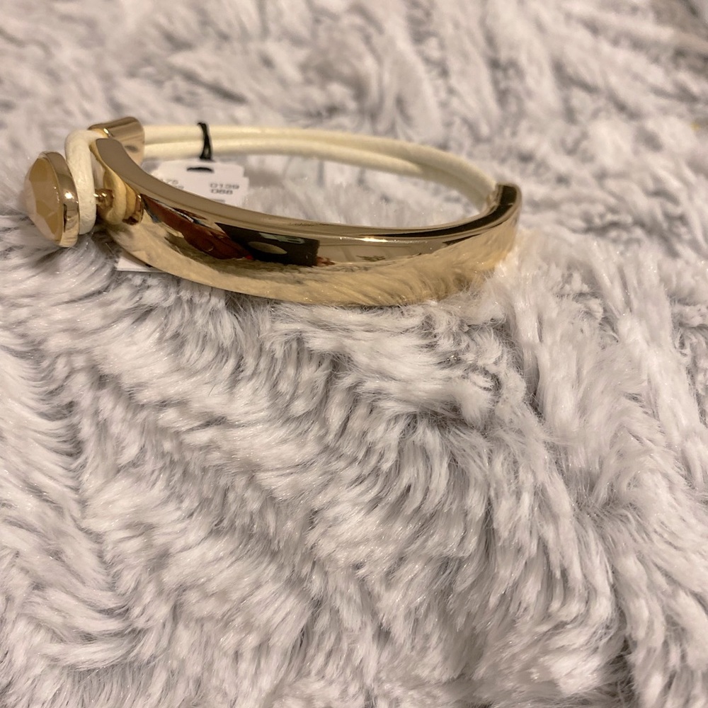 Cream and Gold Bracelet by The Limited